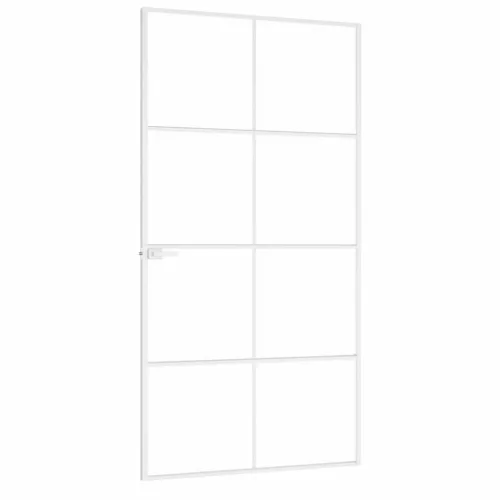  fehér edzett üveg és alumínium vékony beltéri ajtó 102x201,5 cm