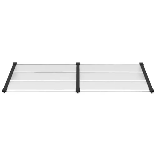  fekete és átlátszó polikarbonát ajtóelőtető 199 x 90 cm