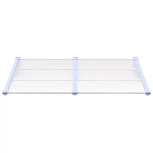  szürke és átlátszó polikarbonát ajtóelőtető 152,5 x 90 cm