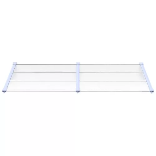  szürke és átlátszó polikarbonát ajtóelőtető 199 x 90 cm