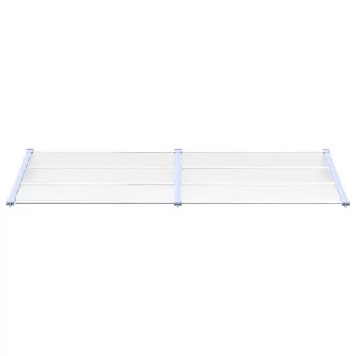  szürke és átlátszó polikarbonát ajtóelőtető 239 x 90 cm