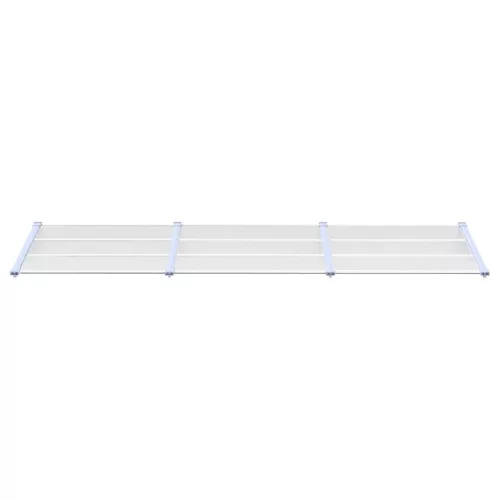  szürke és átlátszó polikarbonát ajtóelőtető 297,5 x 90 cm