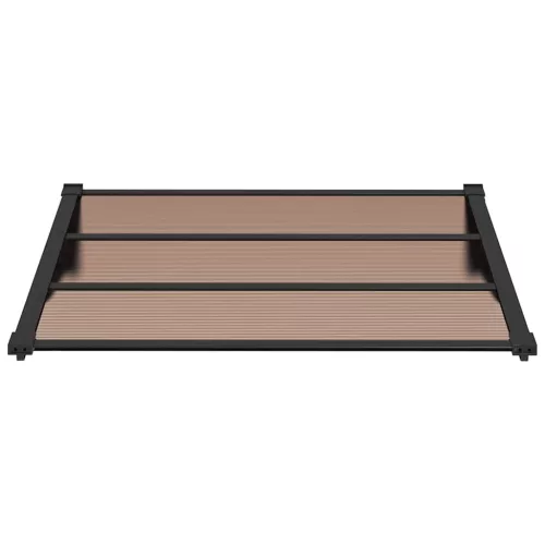  fekete polikarbonát ajtóelőtető 122 x 90 cm