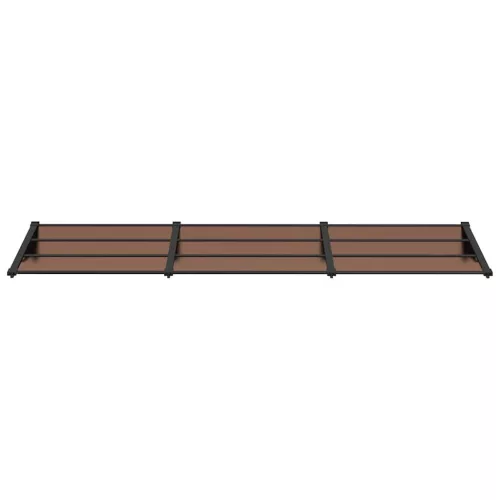  fekete polikarbonát ajtóelőtető 297,5 x 90 cm