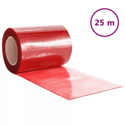  piros PVC ajtófüggöny 300 mm x 3 mm 25 m