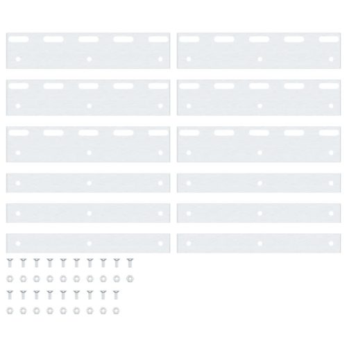  6 db ezüst rozsdamentes acél összekötő lemez 20 cm