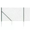  zöld drótkerítés cövekekkel 1,1 x 25 m