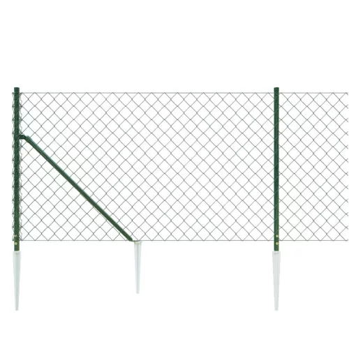  zöld drótkerítés cövekekkel 1,1 x 25 m