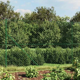  zöld drótkerítés cövekekkel 1,4 x 25 m