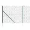  zöld drótkerítés cövekekkel 1,4 x 25 m