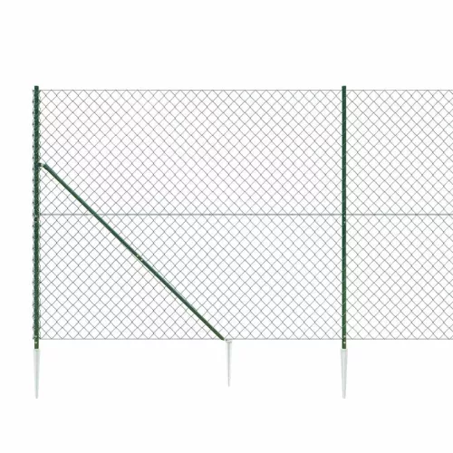  zöld drótkerítés cövekekkel 1,4 x 25 m