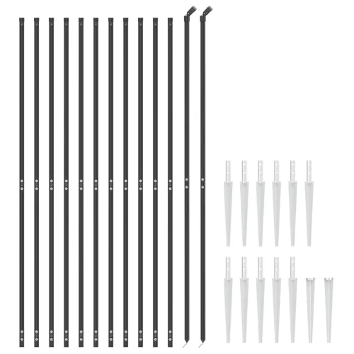  antracitszürke drótkerítés cövekekkel 1,8 x 25 m