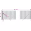  zöld horganyzott acél drótkerítés 2 x 10 m