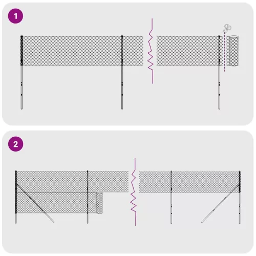  zöld horganyzott acél drótkerítés 1,8 x 25 m