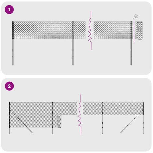  zöld dróthálós kerítés cövekekkel 1,8x25 m