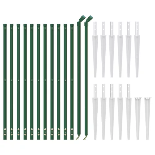  zöld dróthálós kerítés cövekekkel 1,1x25 m