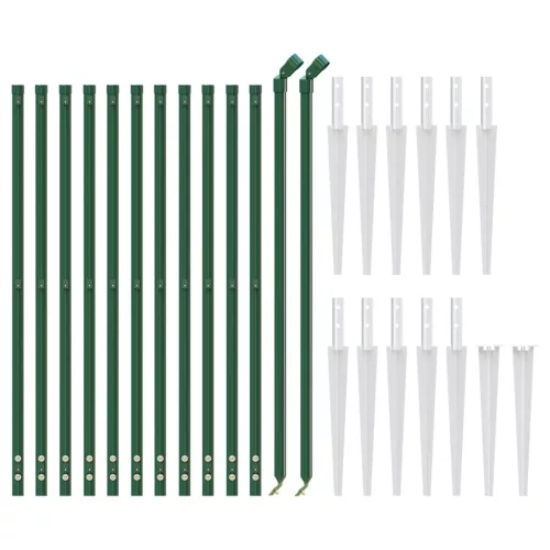  zöld dróthálós kerítés cövekekkel 1,1x25 m