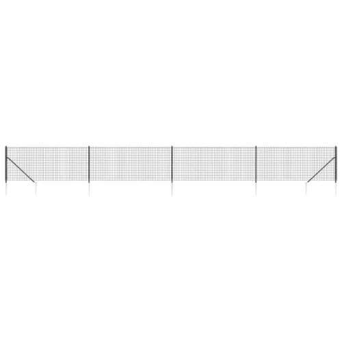  antracitszürke dróthálós kerítés cövekekkel 1x10 m