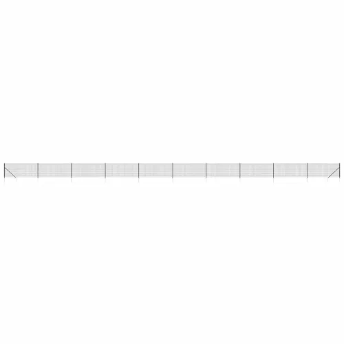  antracitszürke dróthálós kerítés cövekekkel 1,1x25 m