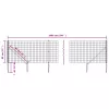  antracitszürke dróthálós kerítés cövekekkel 0,8x10 m
