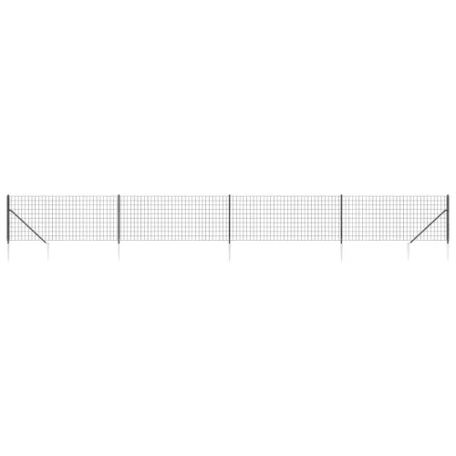  antracitszürke dróthálós kerítés cövekekkel 1,1x10 m