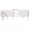  antracitszürke dróthálós kerítés cövekekkel 0,8x10 m