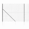  antracitszürke dróthálós kerítés cövekekkel 1,4x10 m