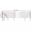  antracitszürke dróthálós kerítés cövekekkel 0,8x25 m