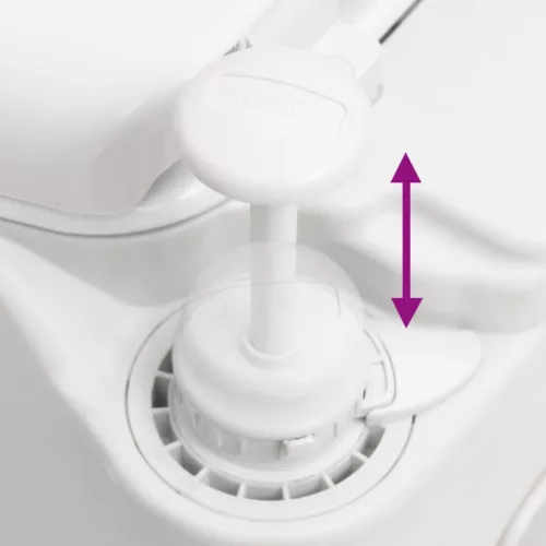  fehér beépített HDPE és zománc kemping WC 24+17 L 