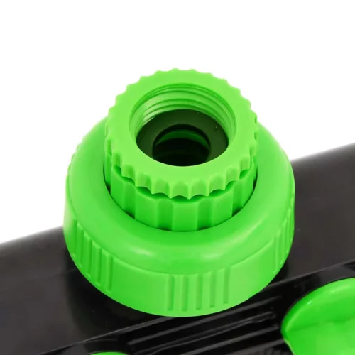  zöld és fekete ABS és PP 4-irányú csap adapter 19,5 x 6 x 11 cm