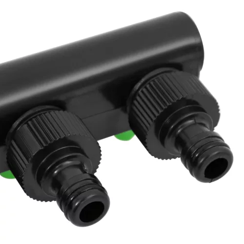  zöld és fekete ABS és PP 4-irányú csap adapter 19,5 x 6 x 11 cm