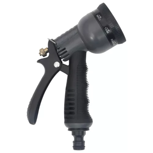  ezüstszínű rozsdamentes acél kerti tömlő szórófejjel 0,6 7,5 m"