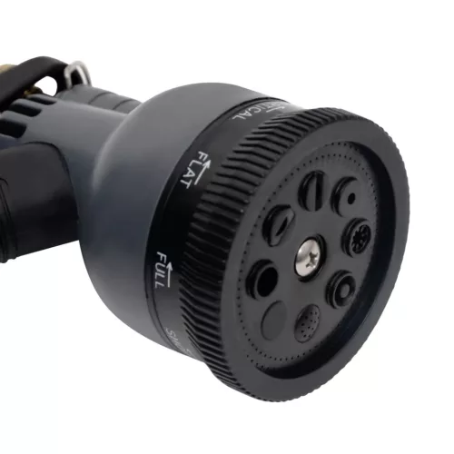  ezüstszínű rozsdamentes acél kerti tömlő szórófejjel 0,6 7,5 m"