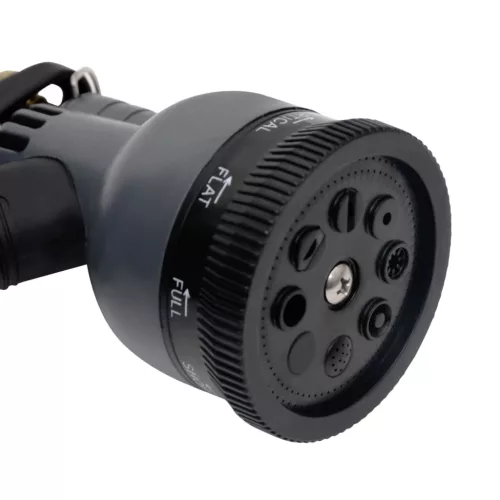  ezüstszínű rozsdamentes acél kerti tömlő szórófejjel 0,6 22,5m"