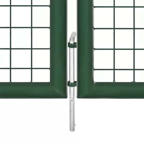  zöld horganyzott acél hálós kertkapu 400 x 175 cm