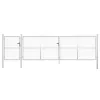  ezüst színű horganyzott acél hálós kerti kapu 500 x 125 cm
