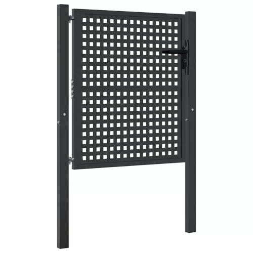  antracit színű acél kerti kapu 100 x 100 cm