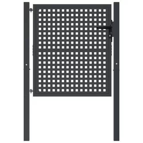  antracit színű acél kerti kapu 100 x 100 cm