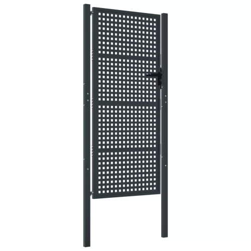  antracitszürke acél kertkapu 105 x 250 cm