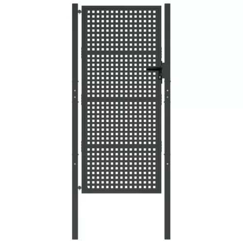  antracitszürke acél kertkapu 105 x 250 cm