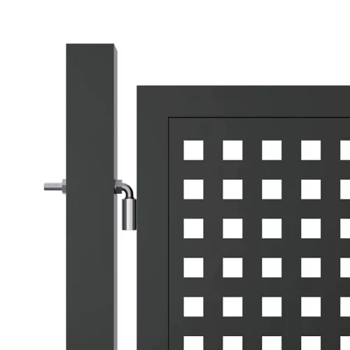  antracit színű acél kerti kapu 300 x 75 cm