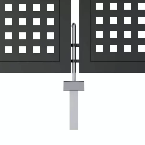  antracit színű acél kerti kapu 300 x 75 cm