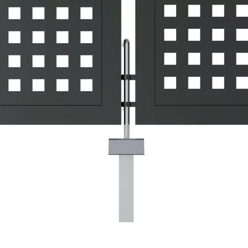  antracitszürke acél kertkapu 300 x 150 cm