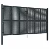  antracit színű acél kerti kapu 300 x 125 cm
