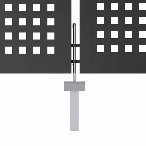  antracit színű acél kerti kapu 300 x 125 cm