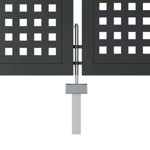  antracitszürke acél kertkapu 300 x 150 cm