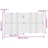  antracitszürke acél kertkapu 300 x 150 cm