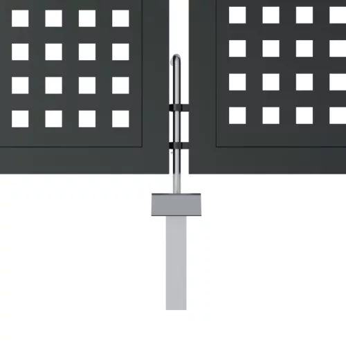  antracitszürke acél kertkapu 400 x 150 cm