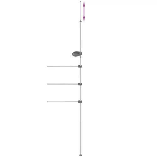  alumínium törülközőtartó 47 x 280 cm