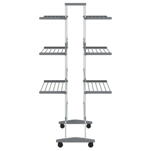  alumínium ruhaszárító állvány kerekekkel 89 x 64 x 129 cm